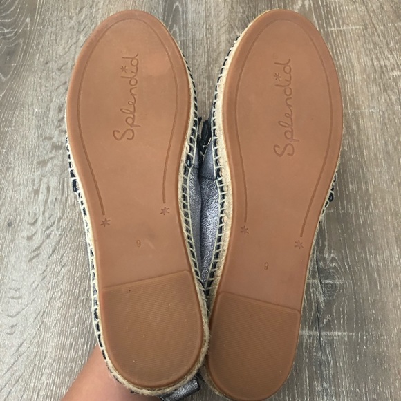 Splendid Jamie Espadrille Flat Metallic Grey 9 - Picture 4 of 7